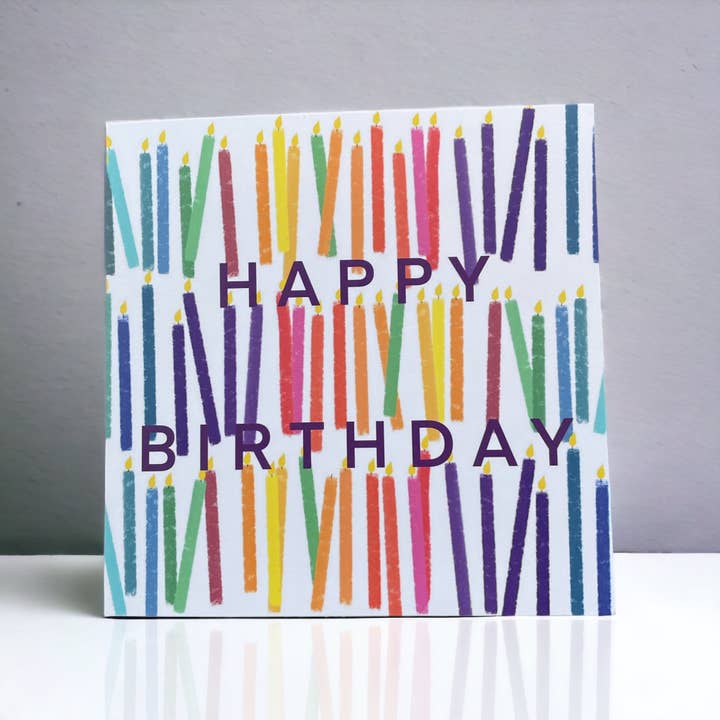 And Hope Designs - Cards, Stickers & Stationery - Vendita all'ingrosso Biglietti di auguri - Luminoso biglietto di compleanno con candela, arcobaleno, colorato, unisex2