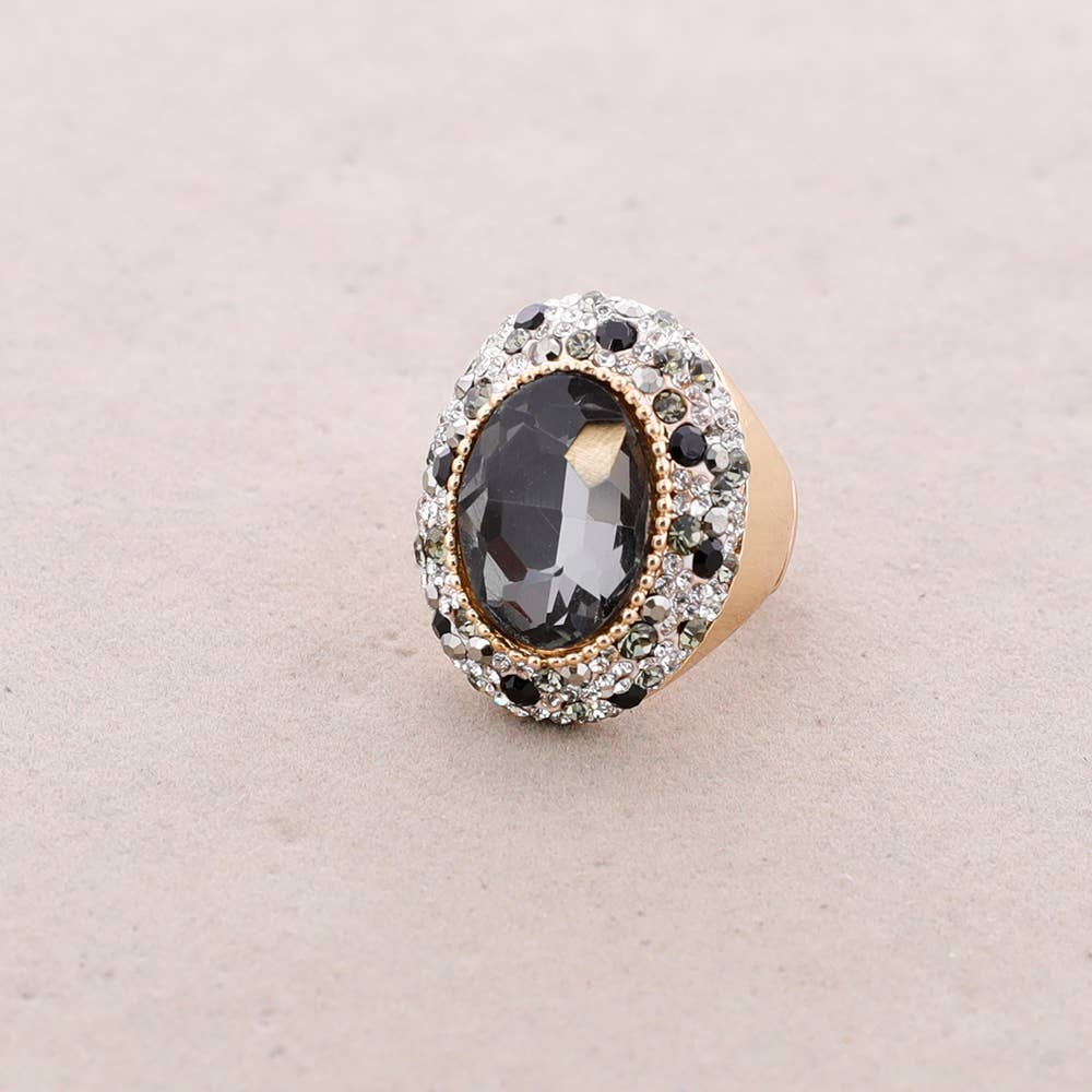 Azul Anillo Elastico Metal Cristales de venta al por mayor en Faire6