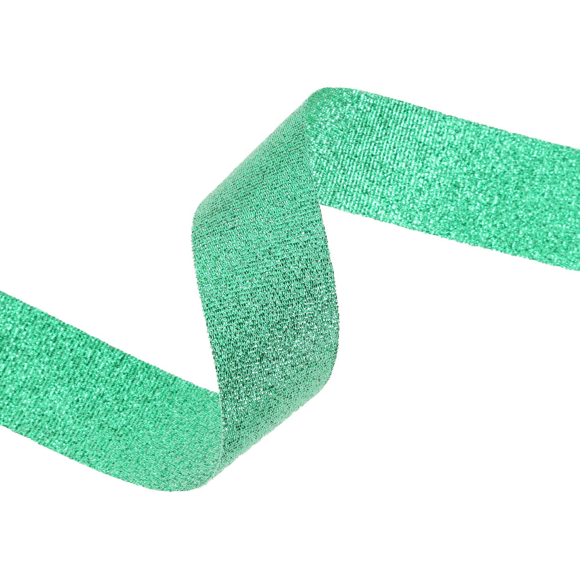 LA Ribbons Wholesale - Vente Ruban – emballage cadeau - Ruban Gros-grain Métallisé 1" | Vert | Rouleau de 25yd5