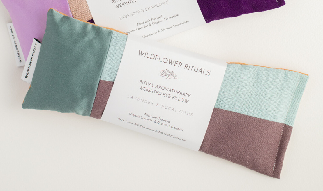 Wildflower Rituals - Venta al por mayor Cojín de spa/terapia - Almohada Ocular con Peso para Aromaterapia - Eucalipto y Lavanda2