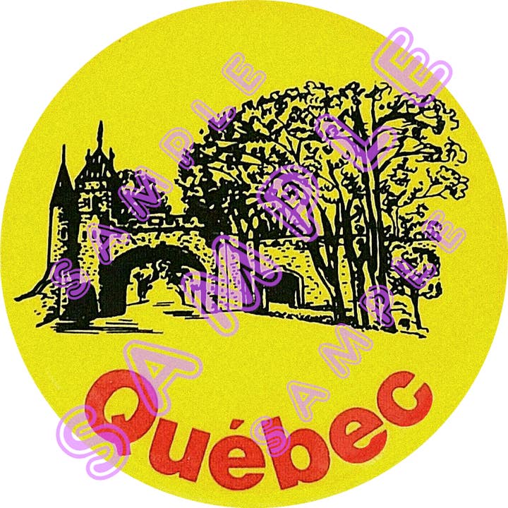 Autocollant en vinyle style rétro / vintage QUEBEC CANADA QBC2 pour la vente par Hilda74 Retro Designs