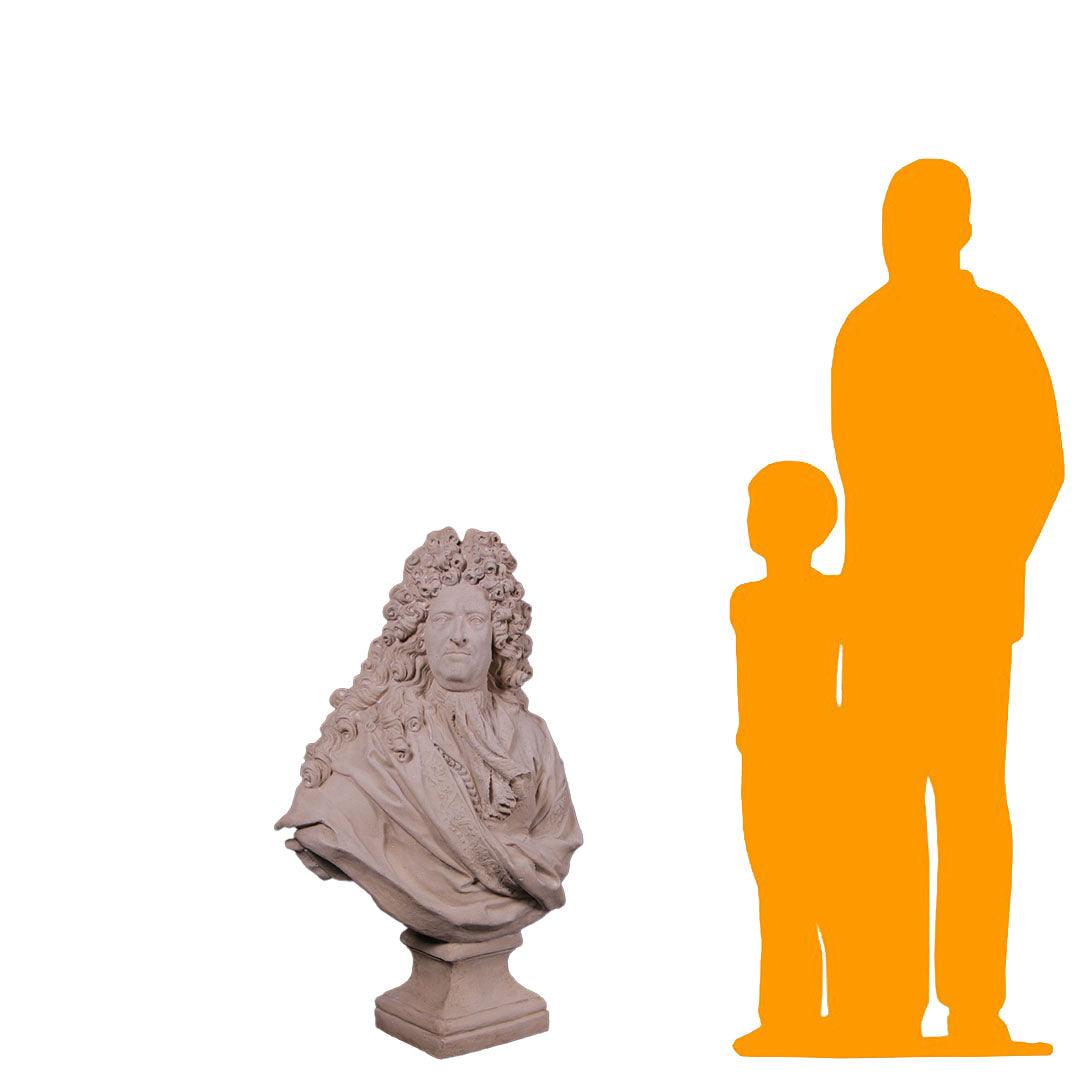 LM Treasures - Wholesale Sculpture - Louis XIV Stone Bust Life Size Statue1