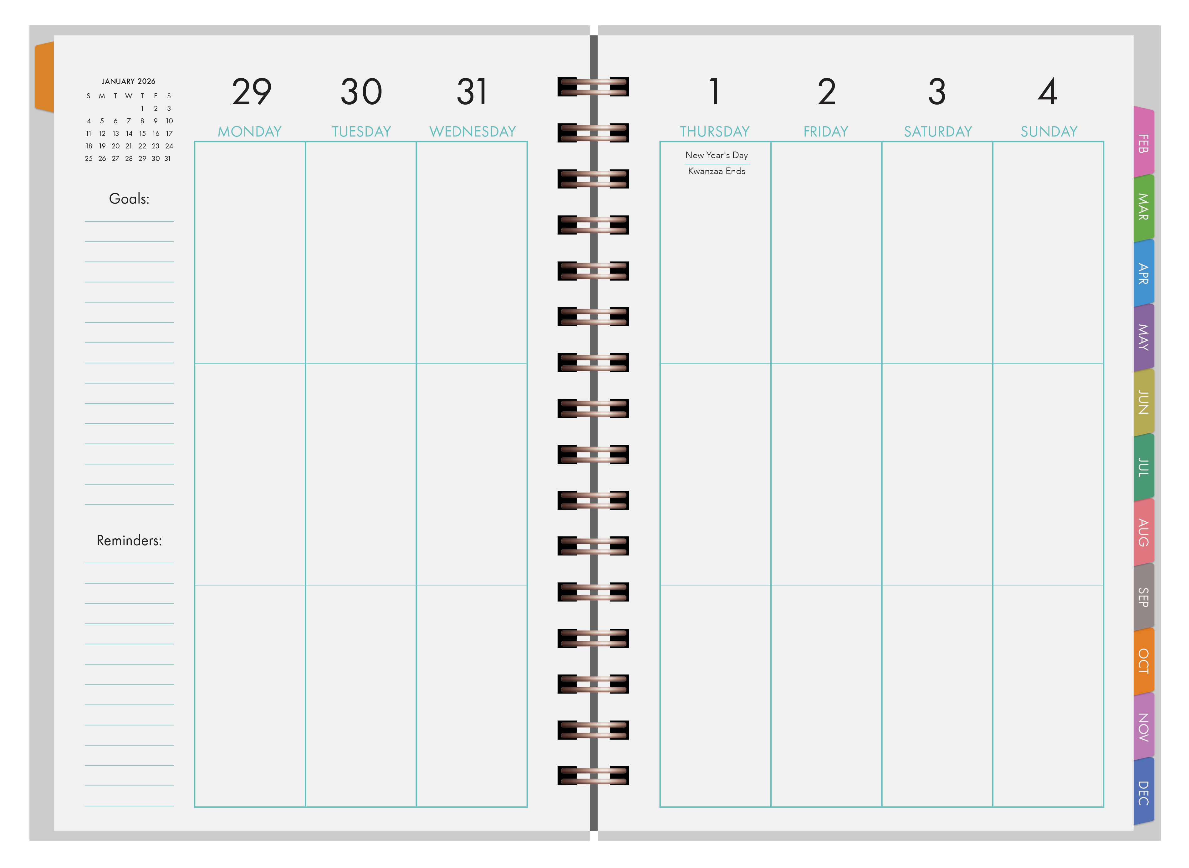 African American Expressions - Vente Agendas - Agenda Hebdomadaire des Femmes Phénoménales 20262