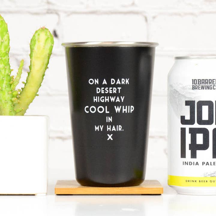 Meriwether - Wholesale Beer Glass/Mug - Cool whip in my hair... Mistaken Lyrics Pint Glass. Case Pack of 6