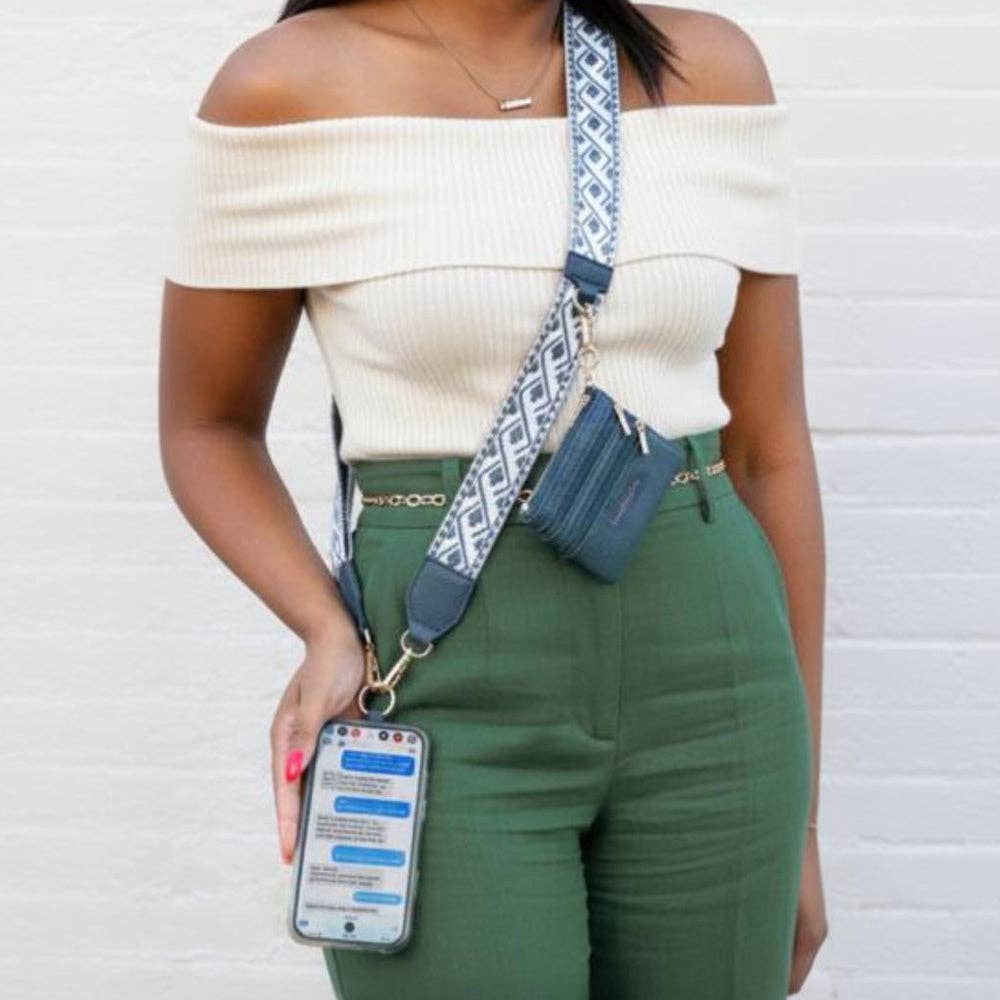 Save The Girls - Vente Étui portefeuille pour téléphone – femme - Sangle Clip & Go avec Pochette Zippée XOXO12