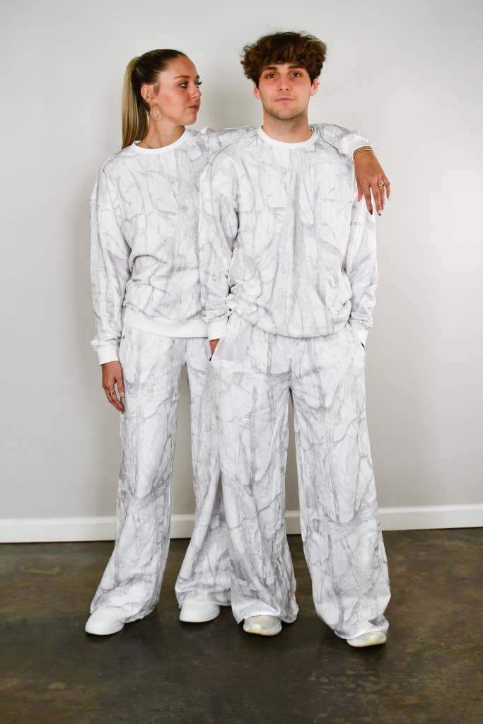 TooLooLah - Wholesale Sweatshirt - Women's - Baseline Crewneck Sweatshirt - White Camo