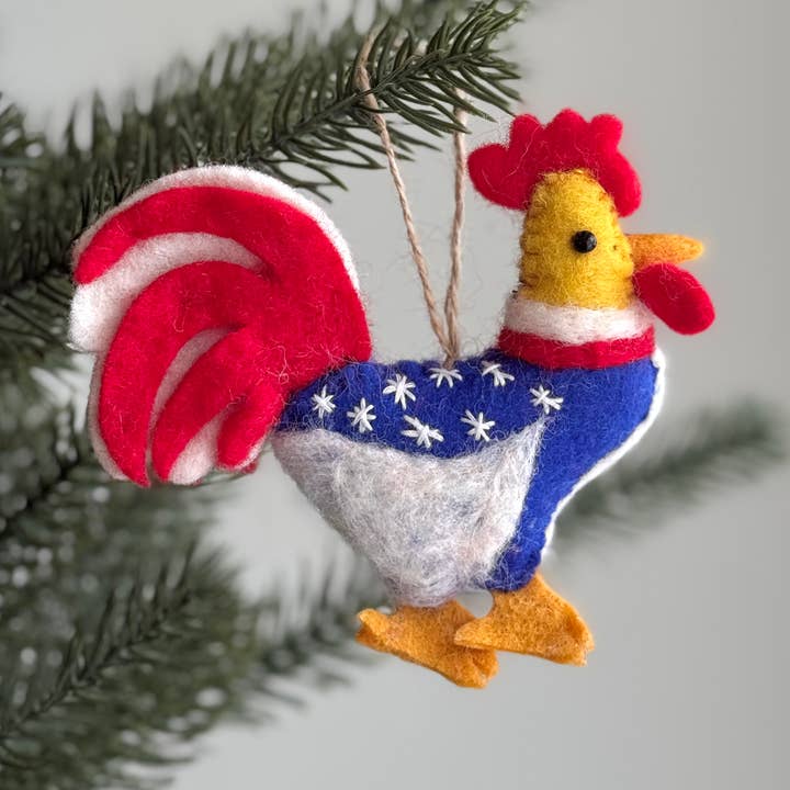 Adorno de Pollo Patriótico de Fieltro para venta al por mayor de Ganapati