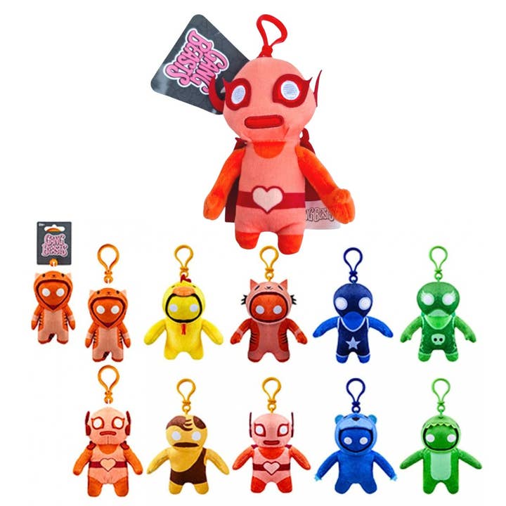 Toikido Gang Beasts Plush Clip On Toy 14cm for wholesale by Kids Party Craft