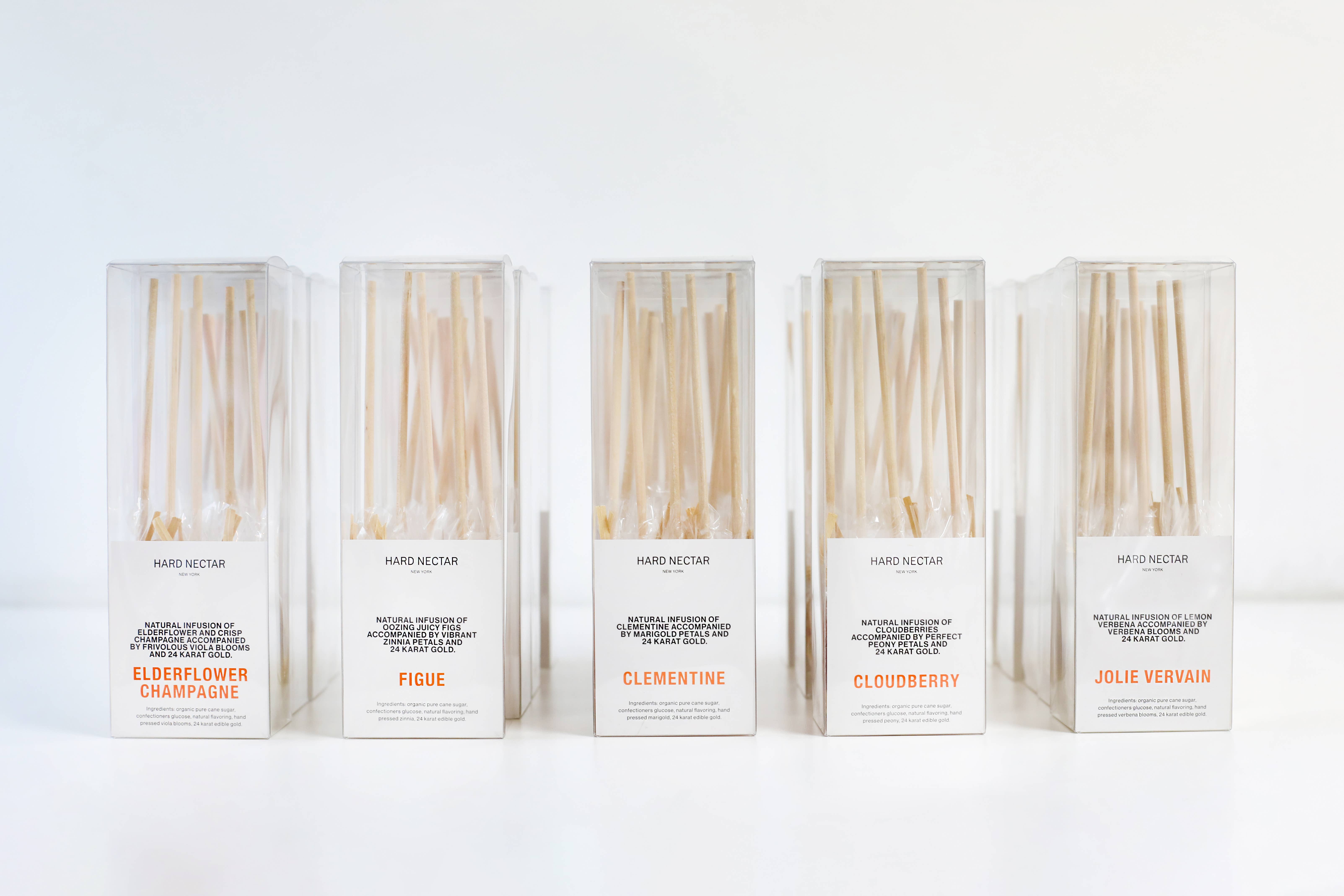 Hard Nectar – Großhandel Lollis – Holunderblüten-Champagner-Lollipop 5-teiliges Geschenkset | vegane Süßigkeiten3