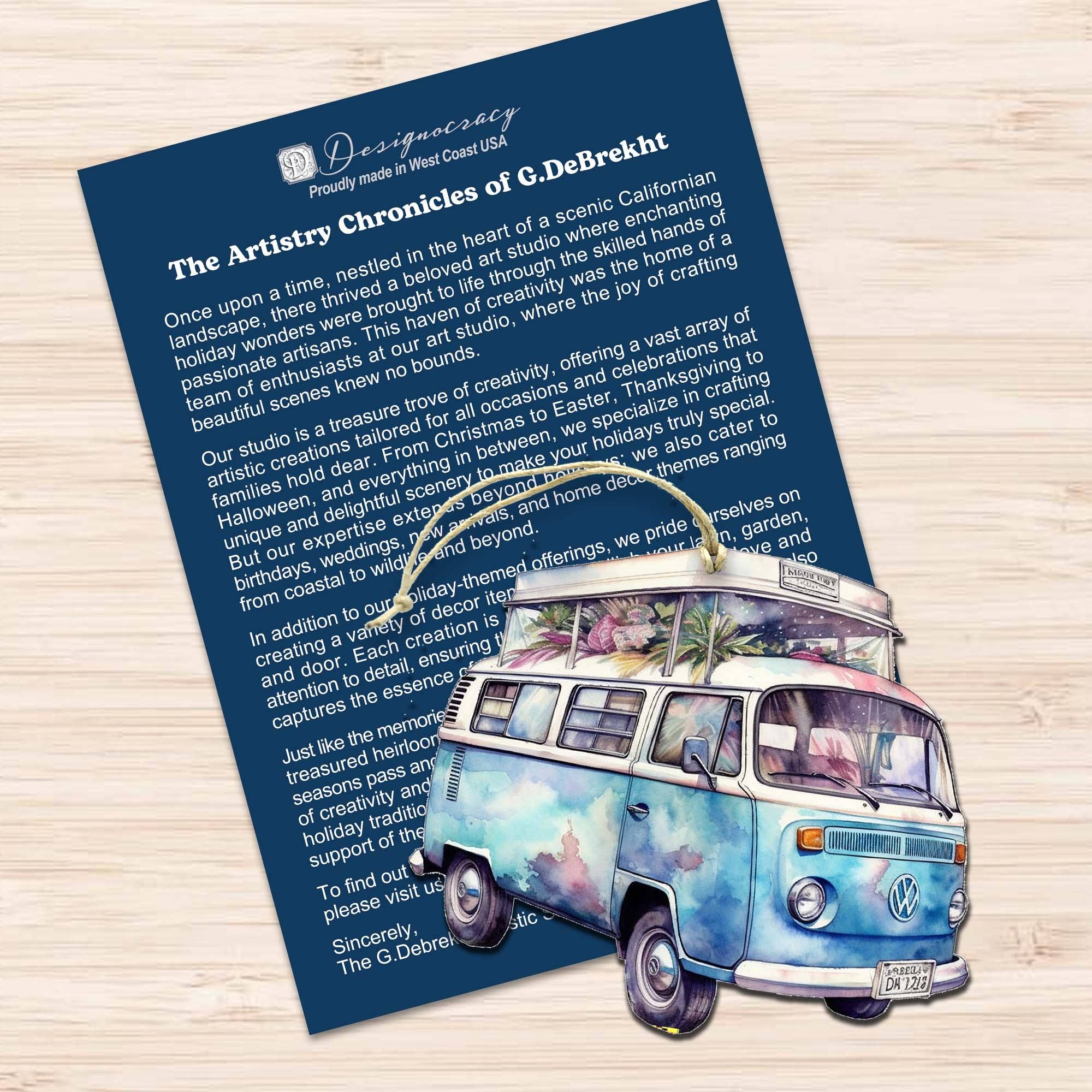 Designocracy – Großhandel Verzierungs-Set – Volkswagen Vans Eco Holzornamente | Set aus 3 Küstendekorationen5