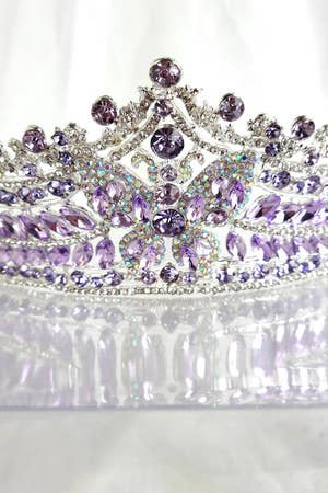 Chicas – Großhandel Tiara – Damen – Schmetterlings-Tiara mit Juwelen und Edelsteinen HT95516