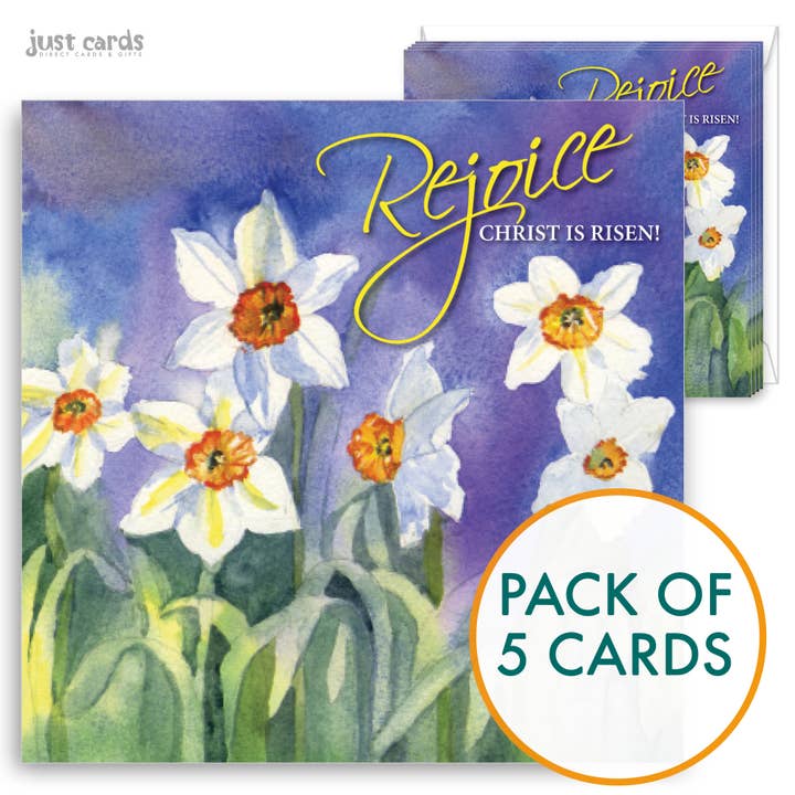 Just Cards Direct – Großhandel Osterkarten – Freue dich! Packung mit 5 religiösen Osterkarten1