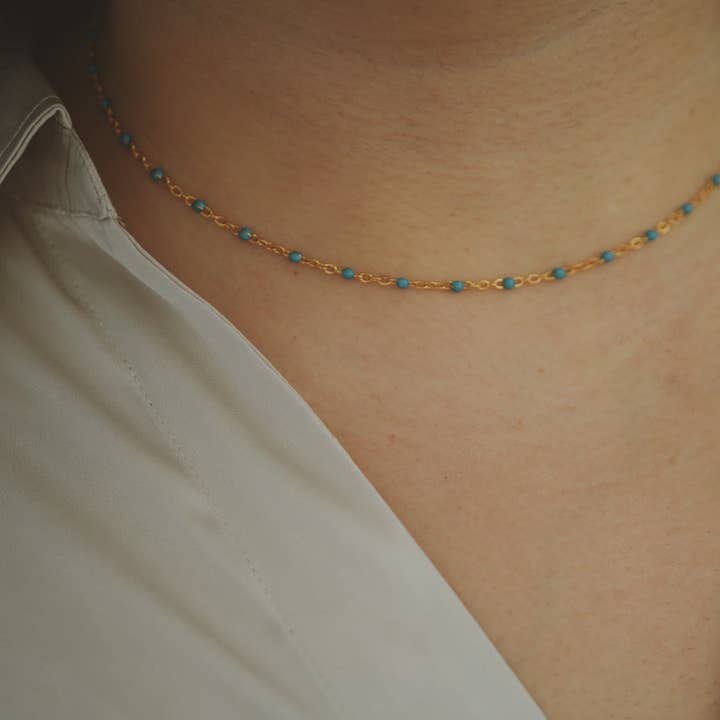 AnimiraJewels - Turquoise Beaded Chain for wholesale by Animira Jewels