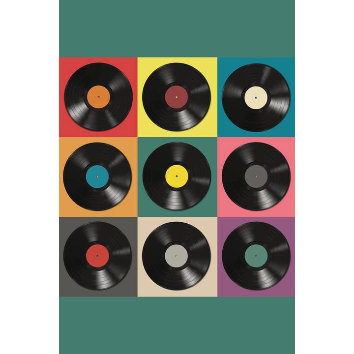 Vinylskivor Pop Cool väggdekor konsttryck affisch 12 x 18 för wholesale av Gotham Gifts