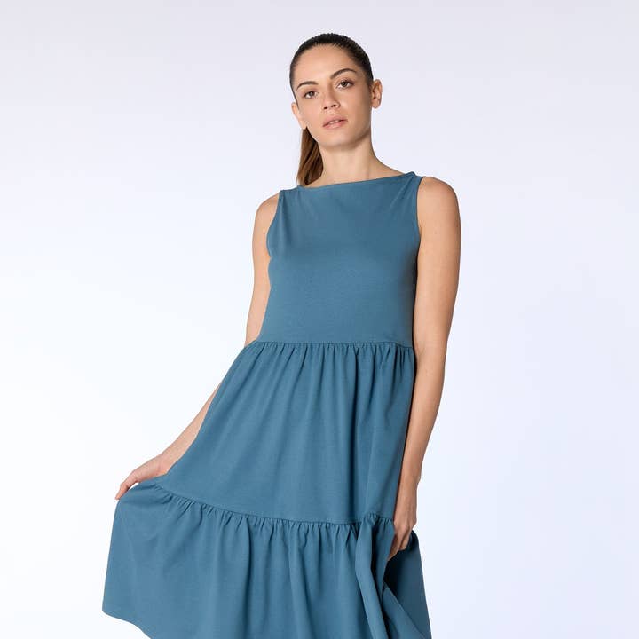 1733-123 | Volantjurk - alpiengrijs voor wholesale door Leela Cotton