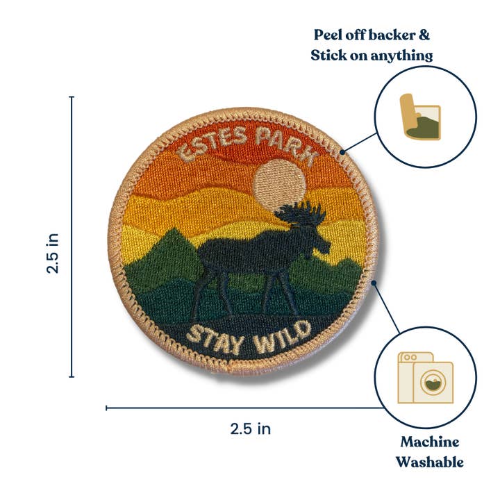 Outpatch - Vente Écusson - Écusson autocollant Stay Wild Estes Park1