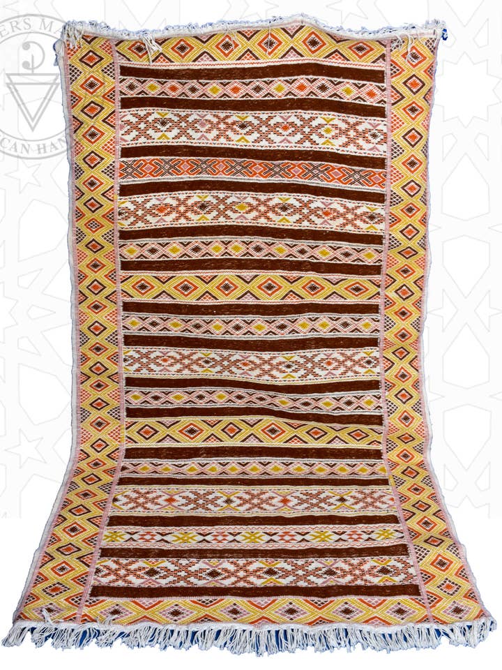 Flatweave kilim Moroccan rug for wholesale by Berbers Market