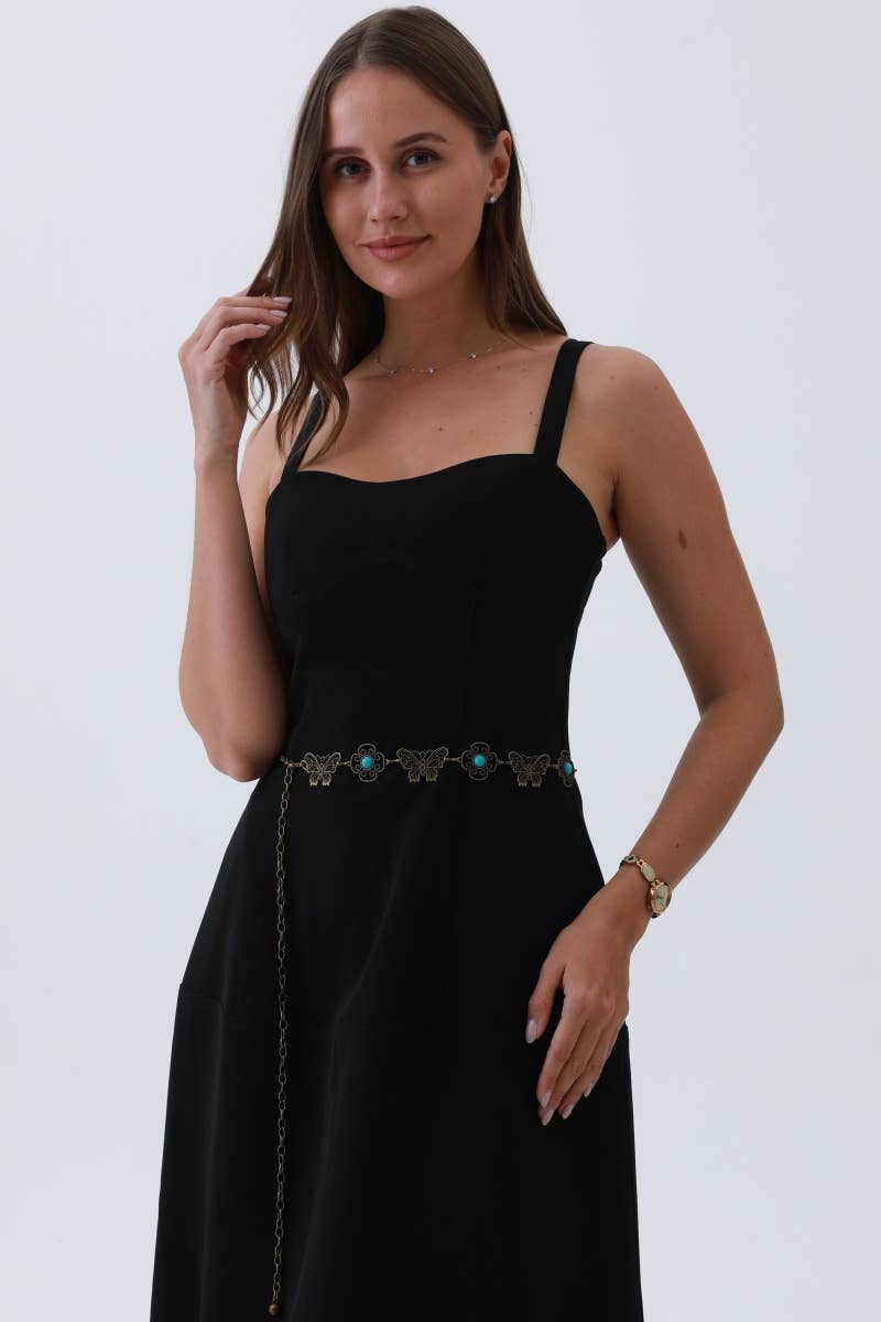 Leto Accessories - Wholesale Belt - Women's - Western Butterfly Chain Belt – Vintage Boho Waist Accessory10