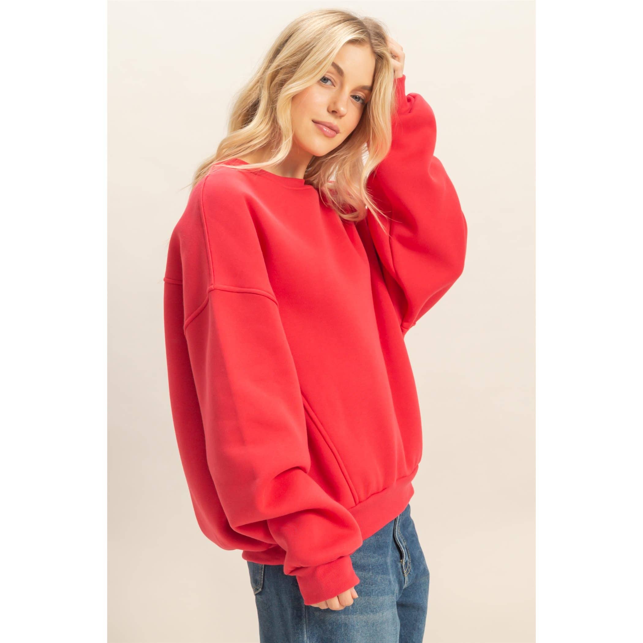 HYFVE - Wholesale Sweatshirt - Women's - Crew Neck Oversized Sweatshirt7