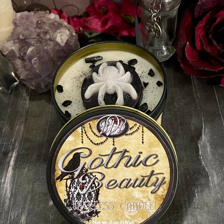 Black Dahlia Boutiques – Cera sólida por atacado – Vela Gothic Beauty Sem Vime1