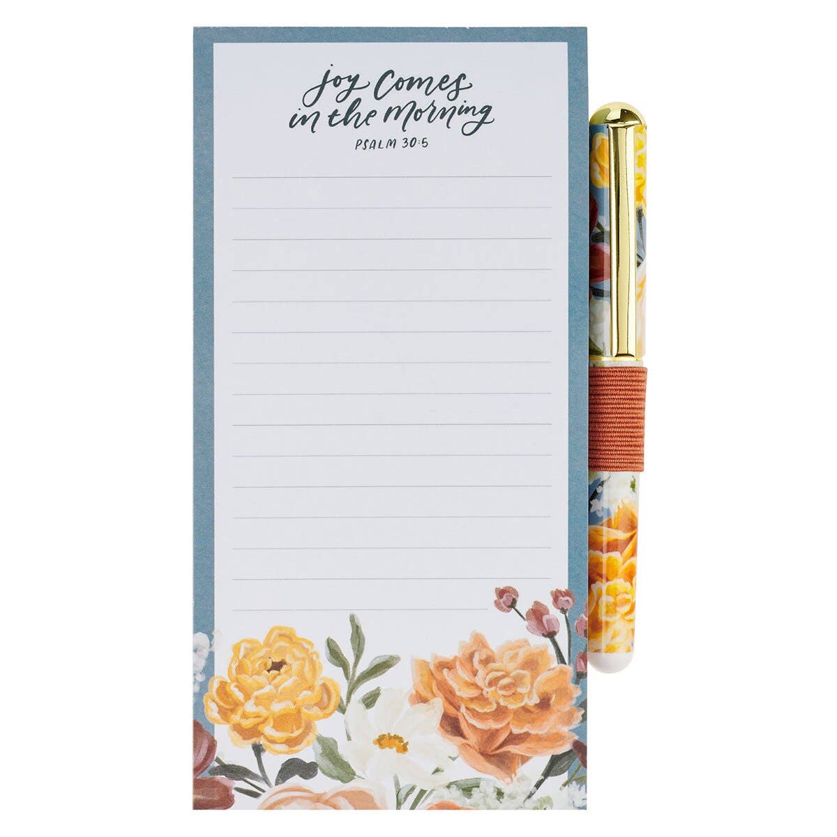 Christian Art Gifts - Wholesale Notepad - Magnetic Shopping List w/pen Joy Comes in the Morn Ps 30:52