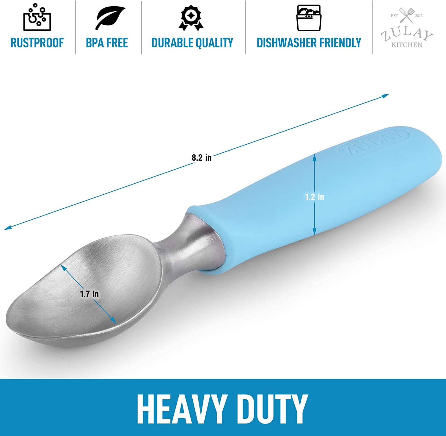 Zulay Kitchen - Wholesale Ice Cream Scoop - Ice Cream Scoop - Stainless Steel With Non Slip Handle11