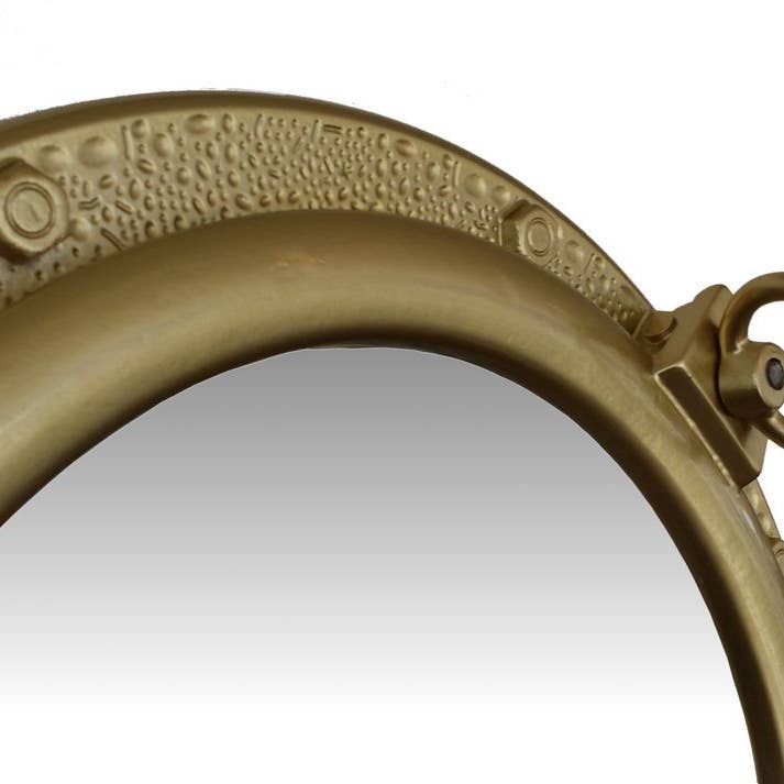 Hampton Ironworks - Venta al por mayor Espejos de pared - Espejo ojo de buey acabado dorado 20"»