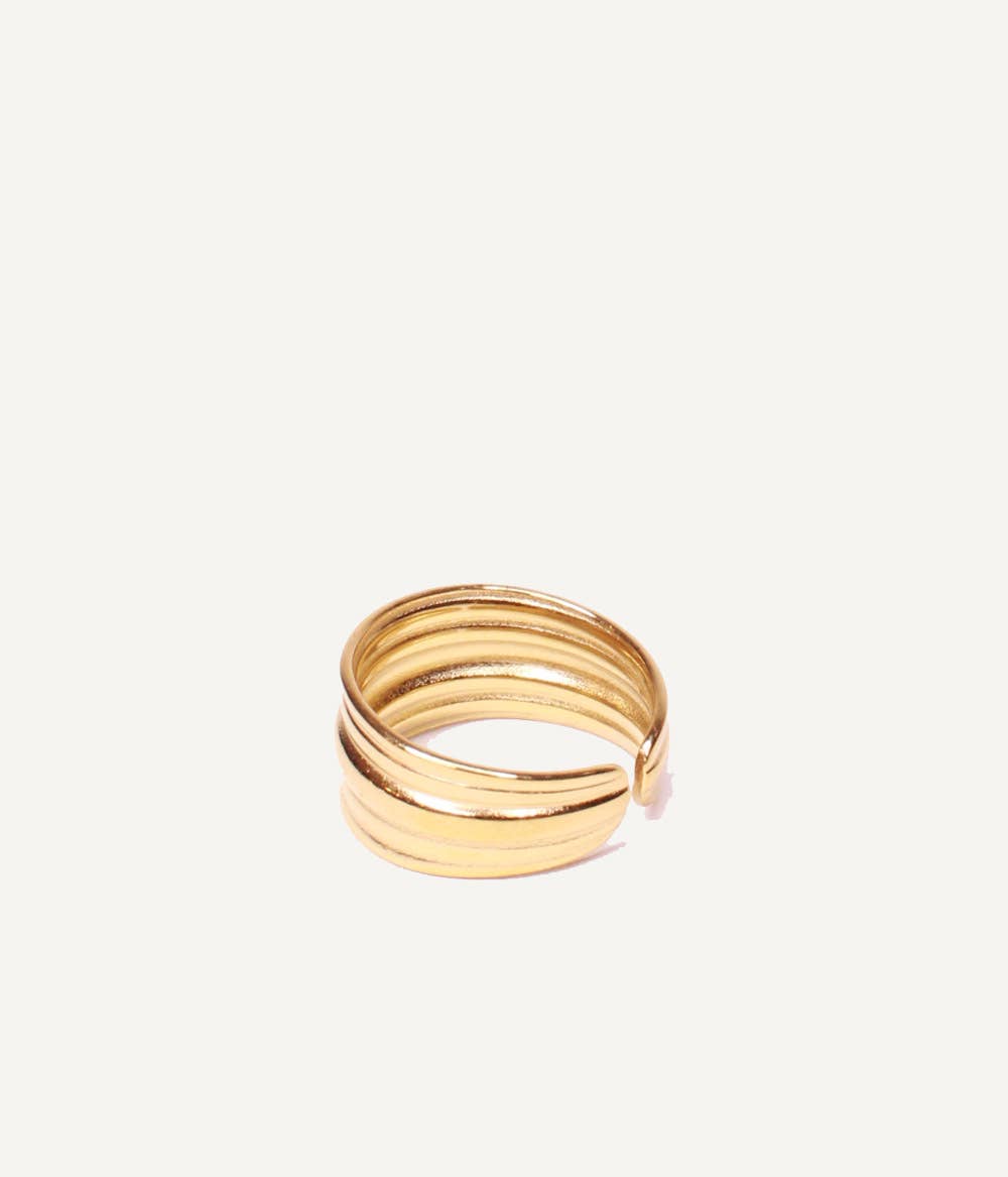 Caprice Paris - Wholesale Band/Stacked Ring - Cagliari gold ring | Handmade jewelry in France4