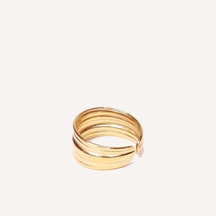 Caprice Paris - Wholesale Band/Stacked Ring - Cagliari gold ring | Handmade jewelry in France4