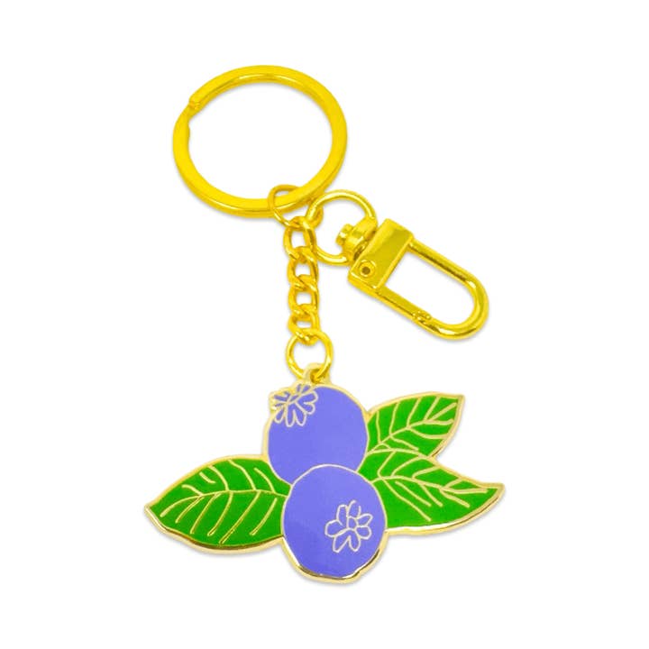 Blueberry Enamel Bag Charm & Key Chain for wholesale by Jenny Lemons