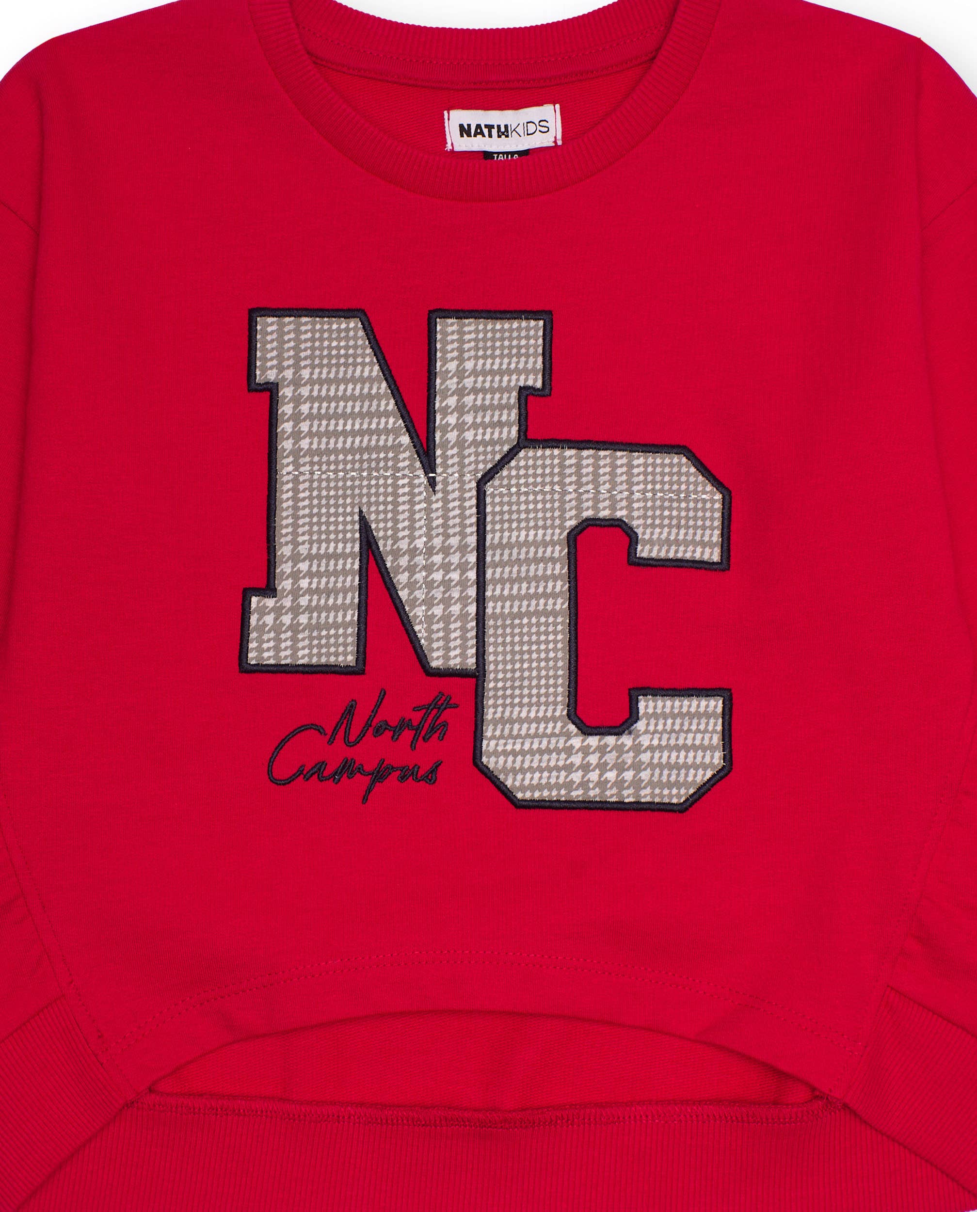 tuc tuc – wholesale Sweatshirt - Barn – Röd sweatshirt för flicka med bokstavstryck3