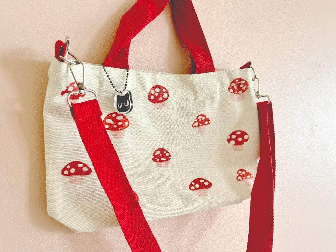 Jessthechen - Wholesale Tote Bag - Women's - Print Canvas Mini Tote | Red Mushroom4