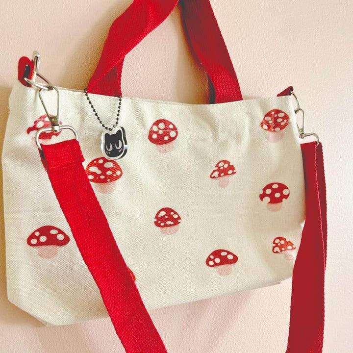 Jessthechen - Wholesale Tote Bag - Women's - Print Canvas Mini Tote | Red Mushroom4