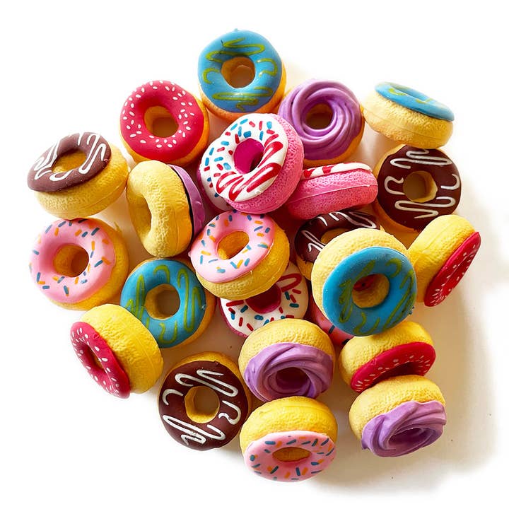 Kipp Brothers - Wholesale Eraser - Kids - Mini Donut Erasers 24 Pieces