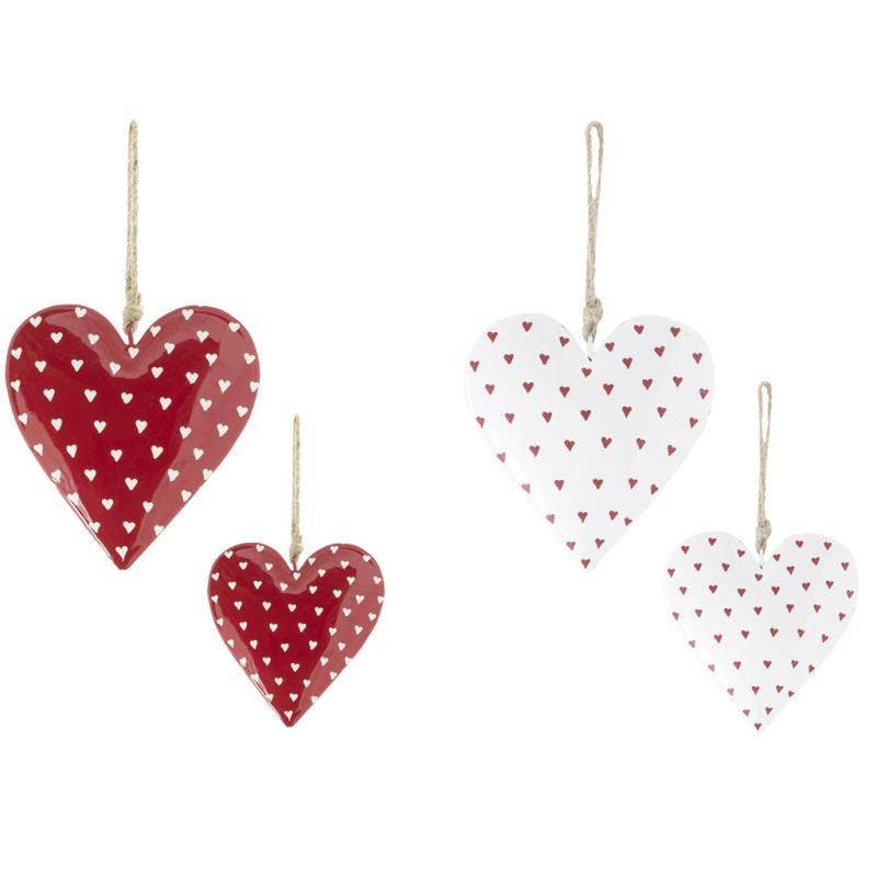 Aubry Gaspard - Wholesale Ornament Set - Set of 2 metal hearts4