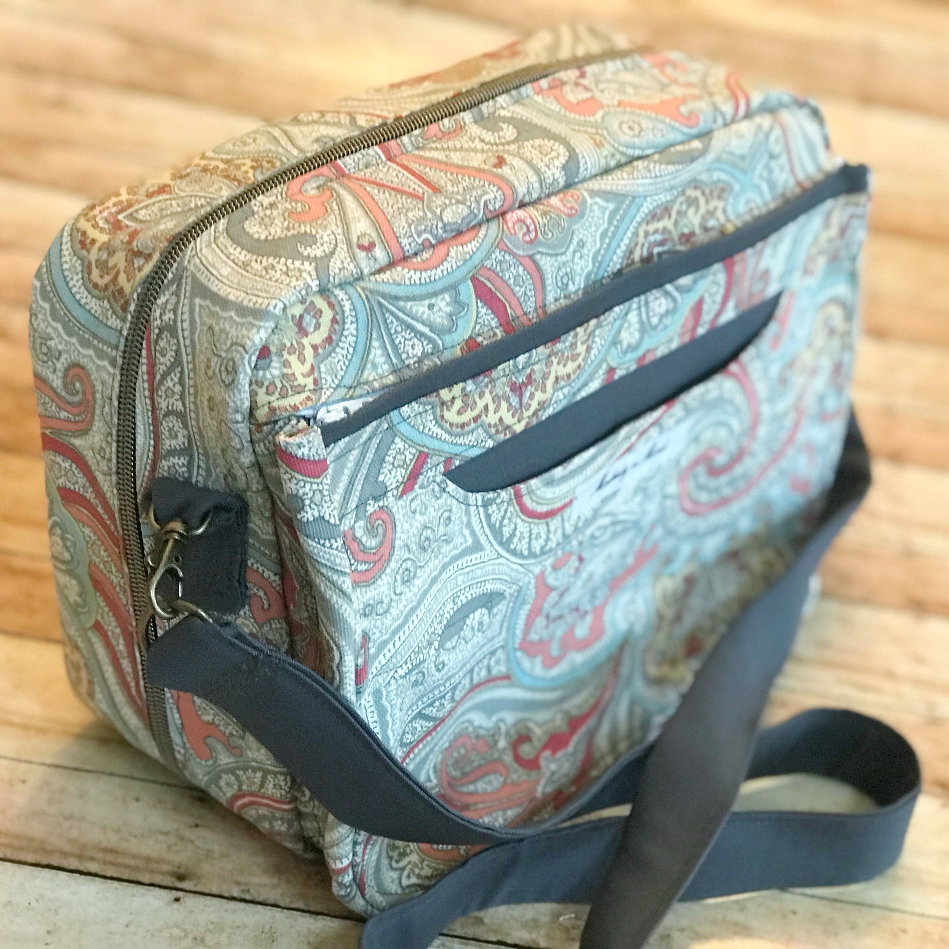 Modesty n Mind - Wholesale Crossbody Bag - Women's - Coral & Gray Bible Bag | Canvas Bible Cover Purse3