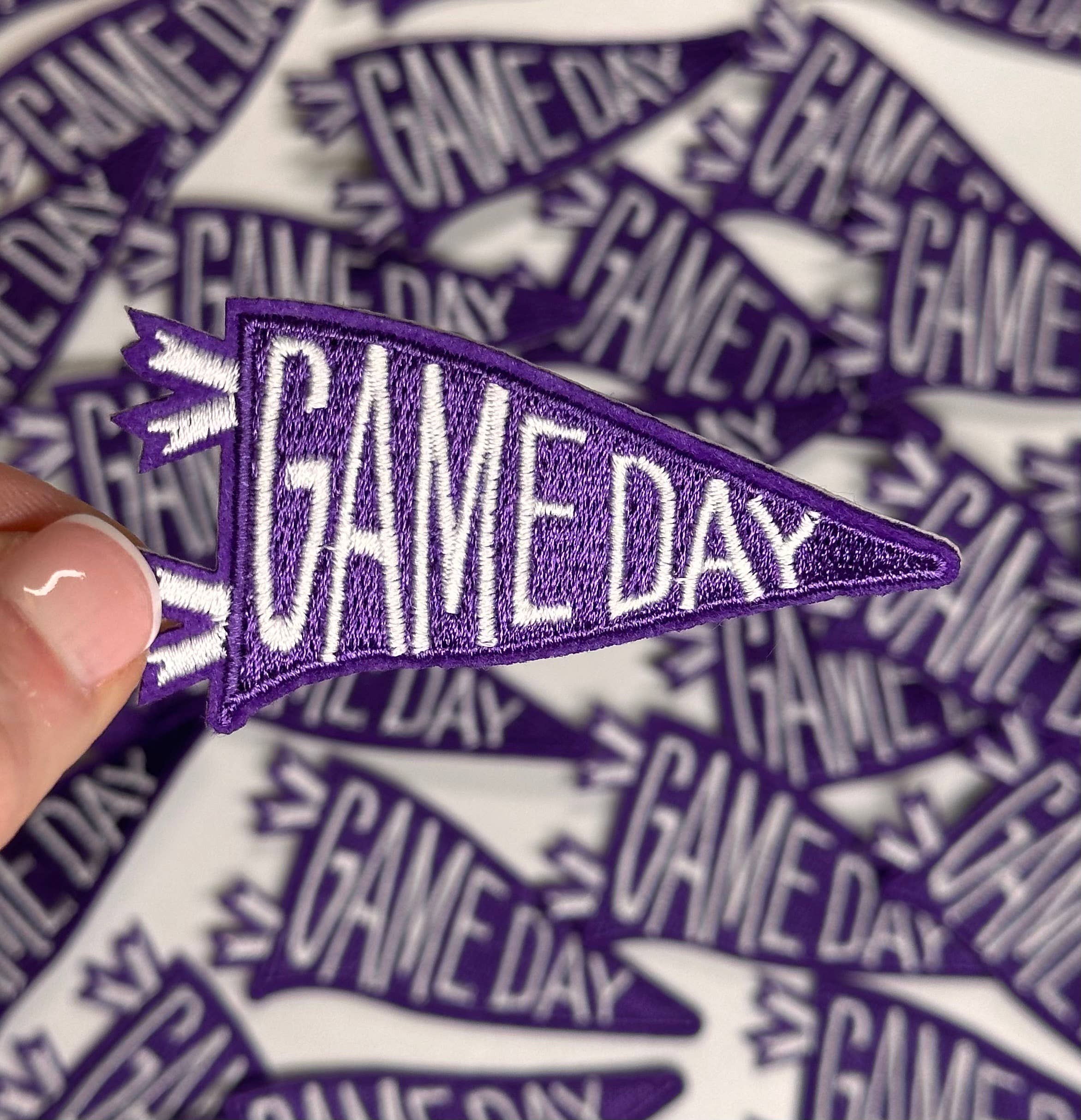 Aloe and Milk Boutique - Wholesale Patch - Game day flag, sports patch, game day patch, football1