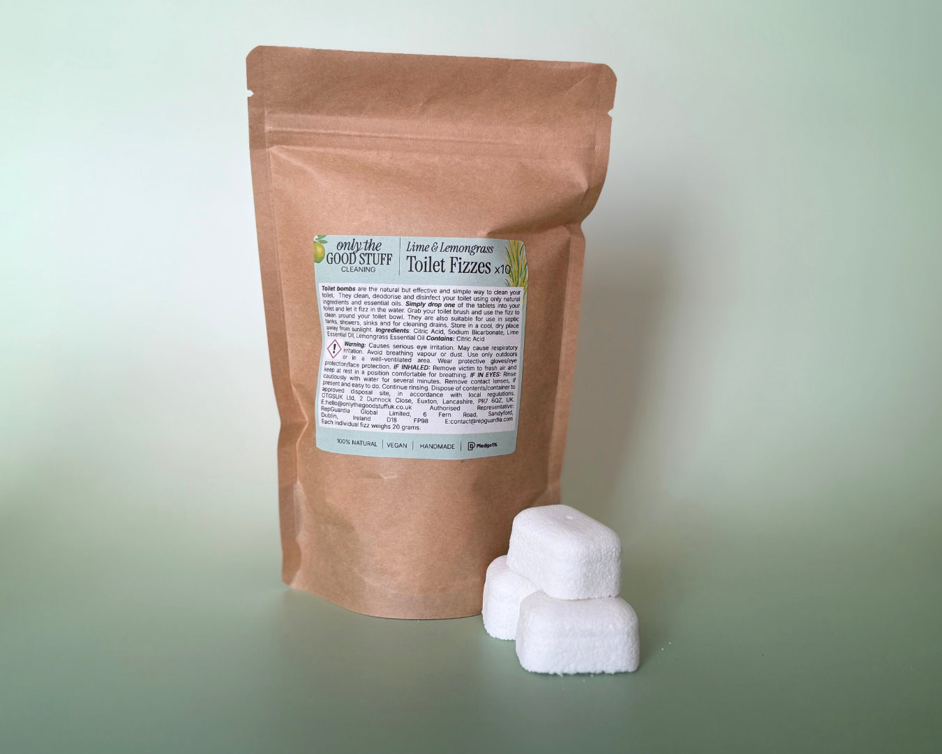 Only The Good Stuff UK – wholesale Toilet cleaner – Toilet Fizzes- Lime & Lemongrass0