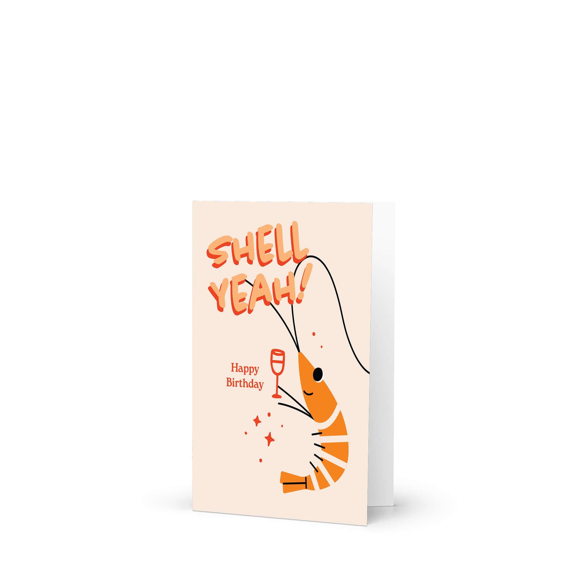 Cute Asian Cards - Wholesale Birthday Card - Shell Yeah Funny Birthday Card | Cute Shrimp Toast Asian Greetings6