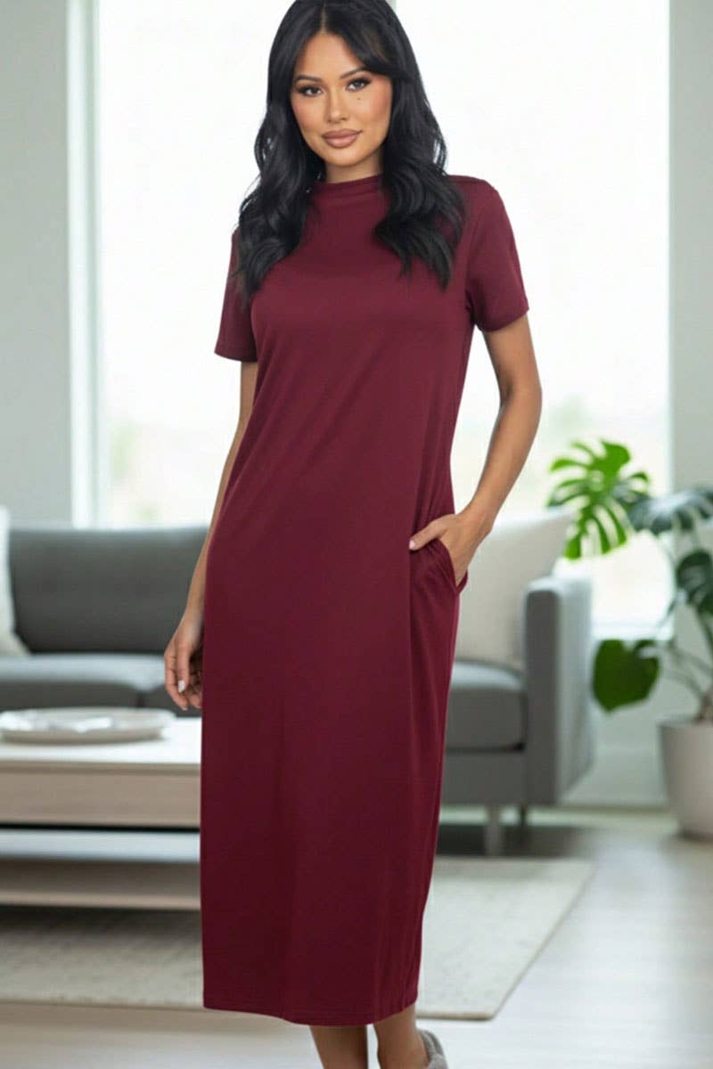 CAPELLA APPAREL - Wholesale Dress - Women's - Side Pocket Tee Dress4
