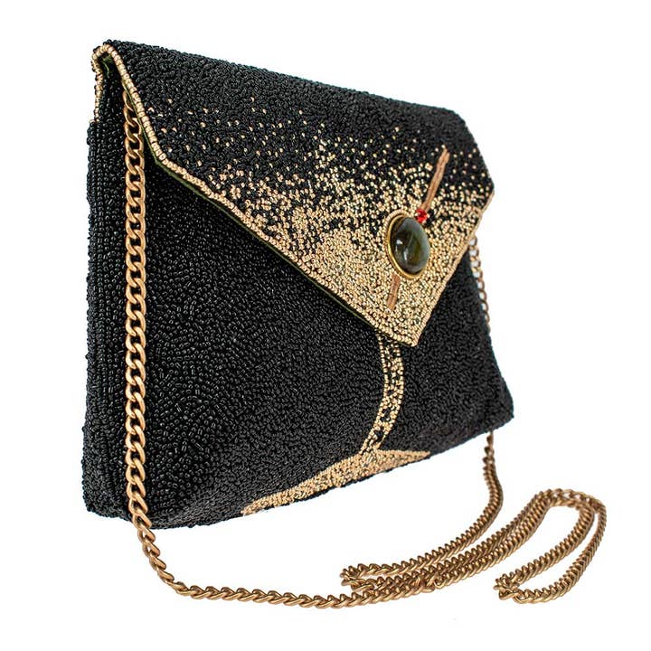 Mary Frances Accessories - Wholesale Crossbody Bag - Women's - Olive You Beaded Martini Glass Crossbody Clutch