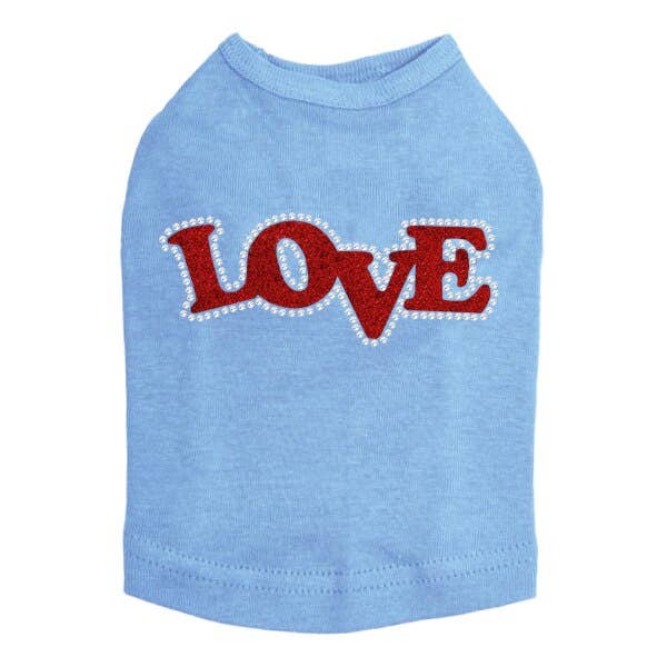 Dog in the Closet - Wholesale Pet Shirt - Dog - Love Red Glitter Dog Tank7