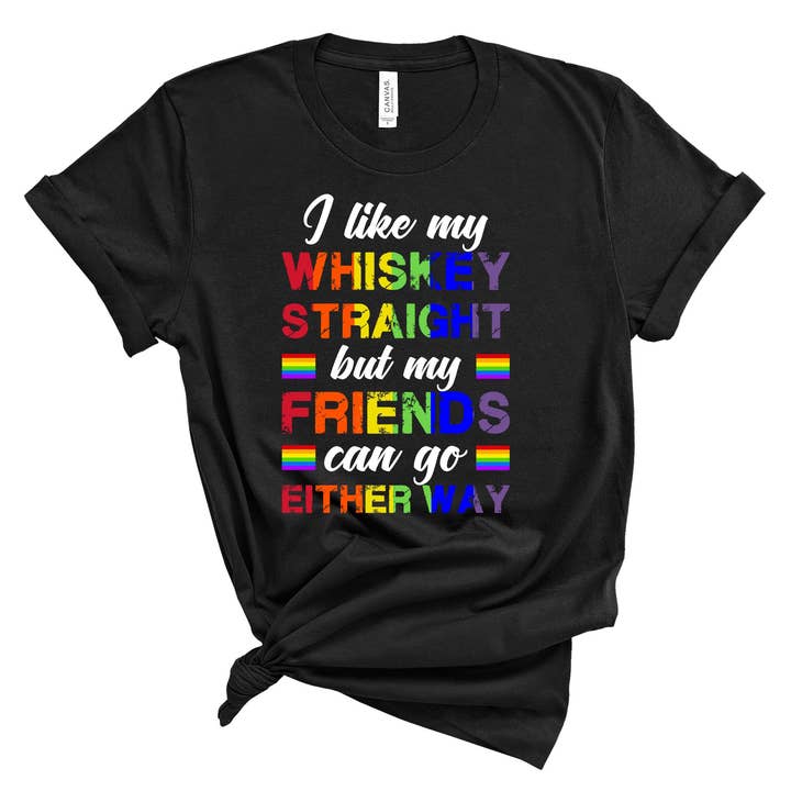 I Like My Whiskey Straight Sights Ink Graphic Tee for wholesale by Sights Ink