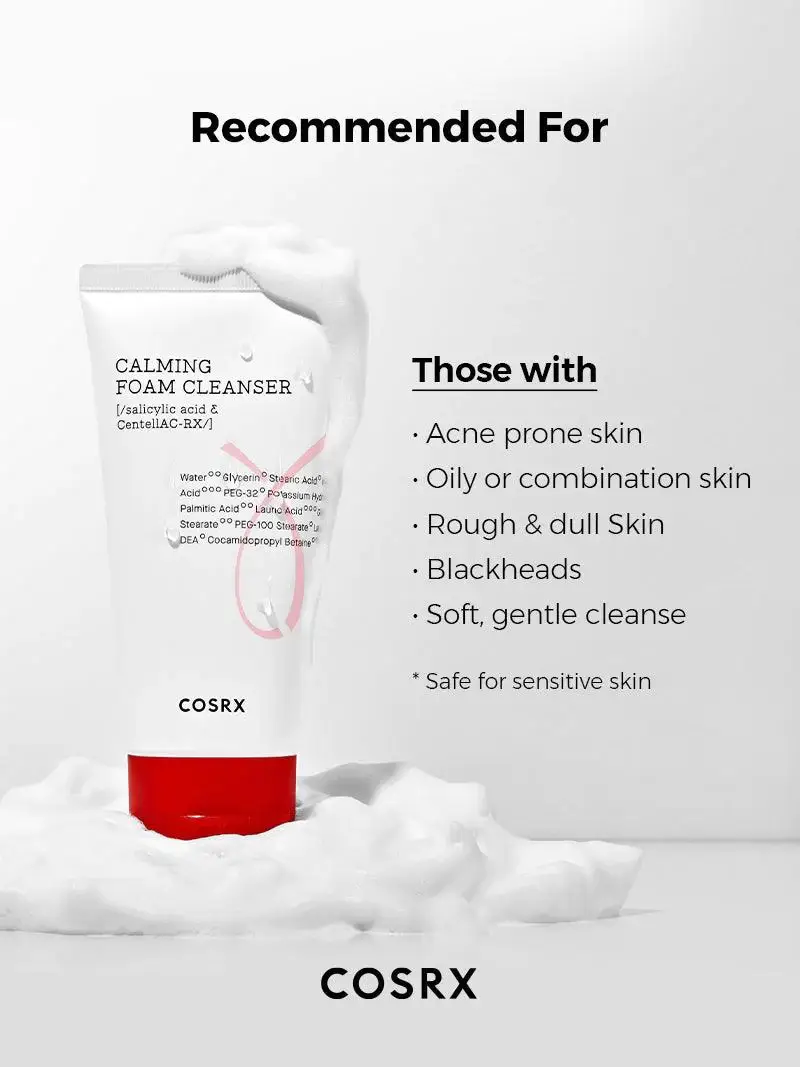 Kosmic - Kbeauty Skincare – wholesale Facial cleanser – [COSRX] AC Collection Calming Foam Cleanser (50ml/150ml)1