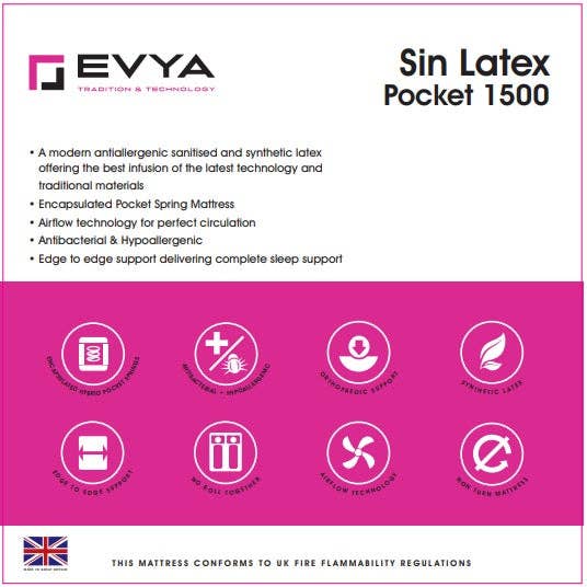EVYA Mattress – wholesale Bed – Sin Latex Pocket Sprung Mattress1