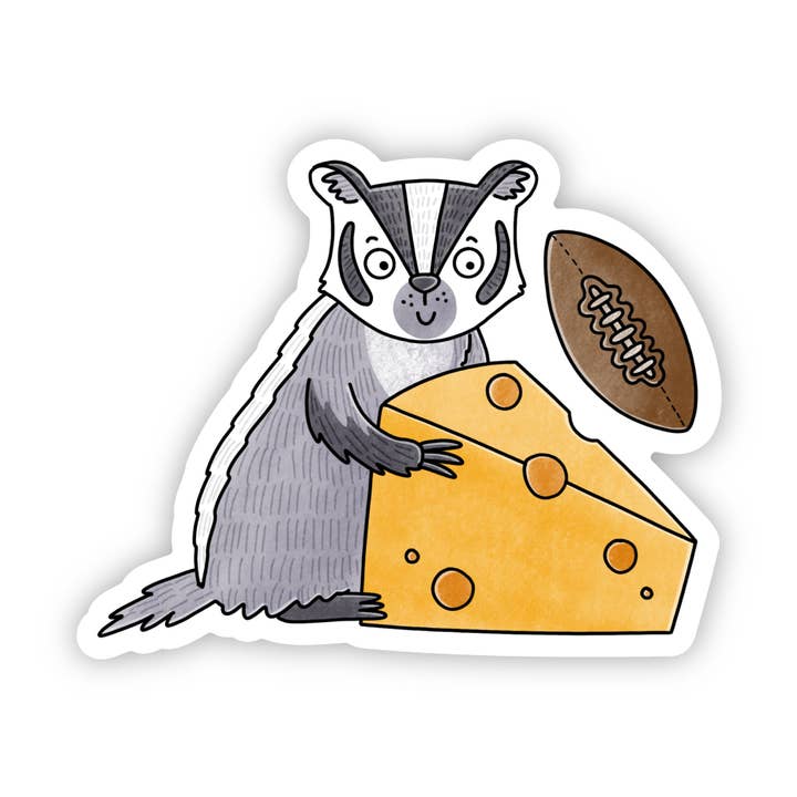 Wisconsin Badger Cheese Sticker for wholesale by Big Moods