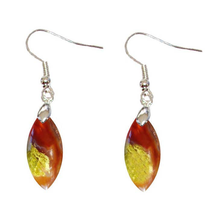 Artisans de Madagascar - Wholesale Dangle Earrings - Marquise Chalcedony Opal Earrings