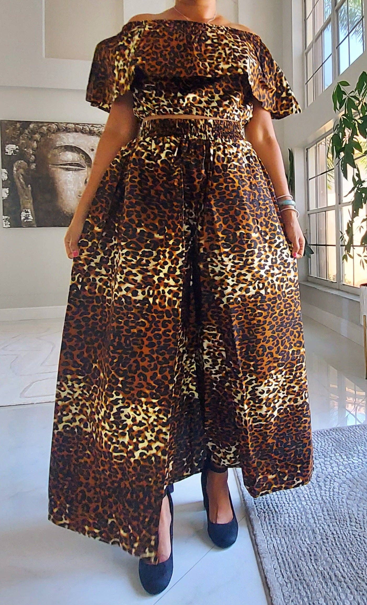 India Batik – wholesale Set med topp och byxa – Dam – 3012 Kvinnor Cape Pant & Blus Set1