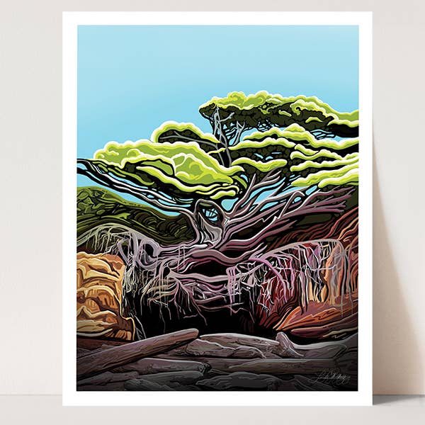 Tree of Life - Blue Washington Coast Wall Art for wholesale by Linda Sholberg Art