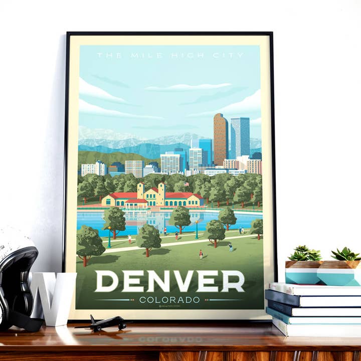 Denver Colorado - United States Travel Poster for wholesale by Olahoop Travel Posters